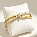 Gold Knot Design Bangle Bracelet