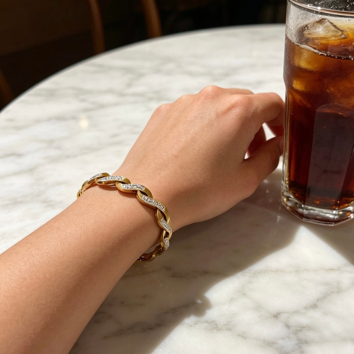 Gold Infinity Link bracelet